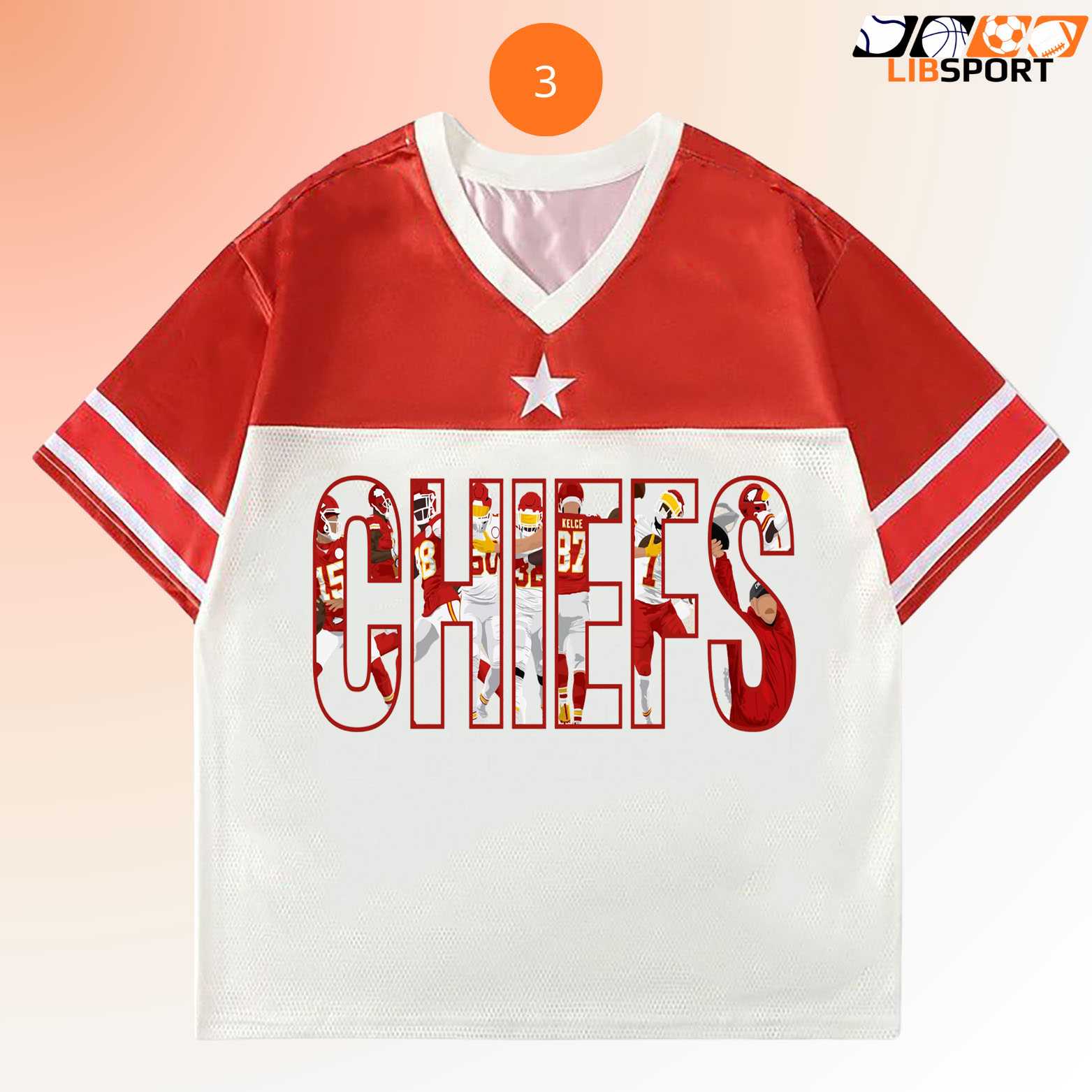 Retro Kansas City Chiefs Jersey, Kc Football Shirt, Unisex Nfl Fan Tee